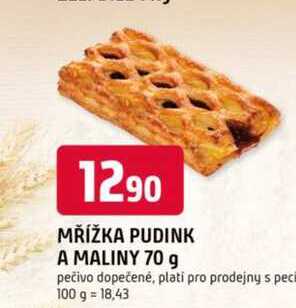 MŘÍŽKA PUDINK A MALINY 70 g