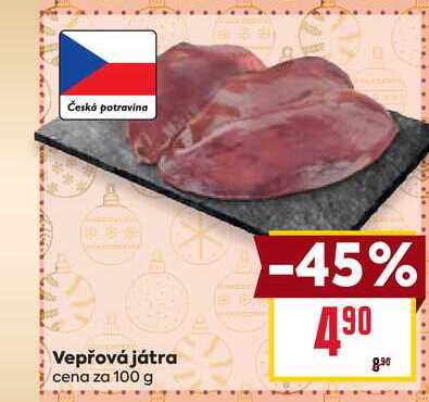 Vepřová játra cena za 100 g