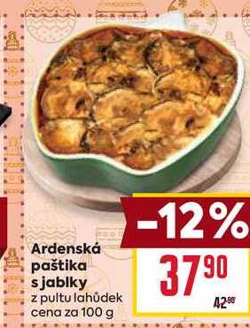 Ardenská paštika sjablky z pultu lahůdek cena za 100 g 