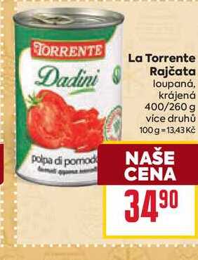 La Torrente Rajčata loupaná, krájená 400/260 g 