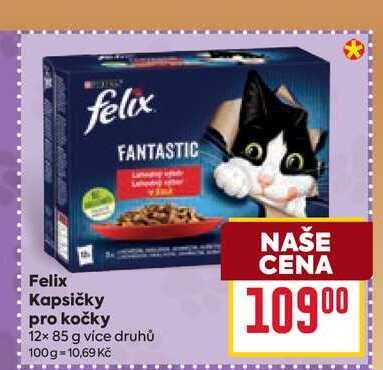 Felix Kapsičky pro kočky 12× 85 g 