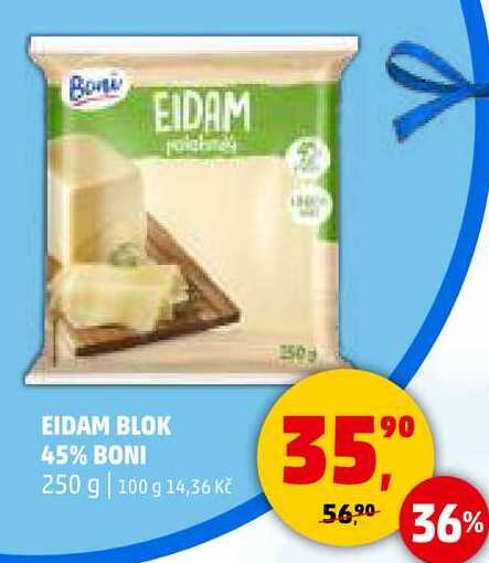 EIDAM BLOK 45% BONI, 250 g 