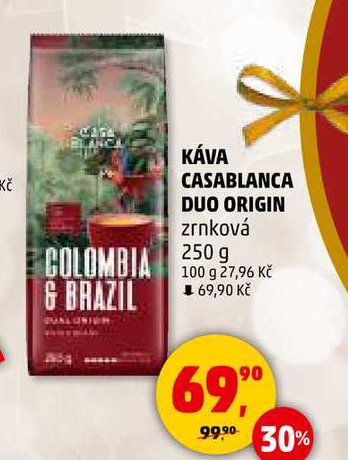 KÁVA CASABLANCA DUO ORIGIN zrnková, 250 g