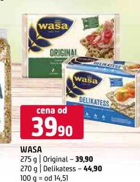 Wasa 275 g Original 270 g Delikatess