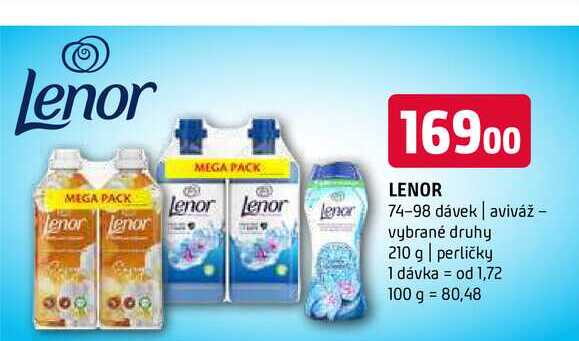 Lenor 74-98 dávek aviváž vybrané druhy 