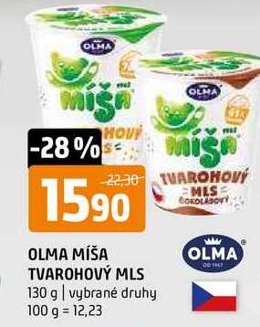 Olma míša tvarohový mls 130g