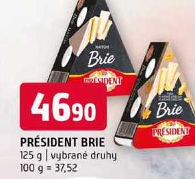 Président brie 125 g vybrané druhy 