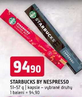 Starbucks by nespresso 51-57 g kapsle vybrané druhy 