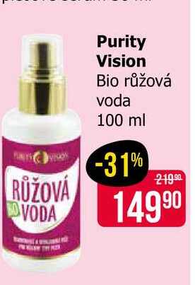 Purity Vision Bio růžová voda 100 ml 