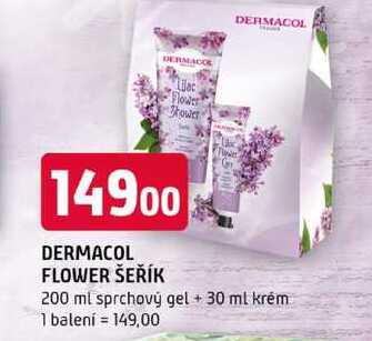 Dermacol flower šeřík 200 ml sprchový gel + 30 ml krém 1 balení 