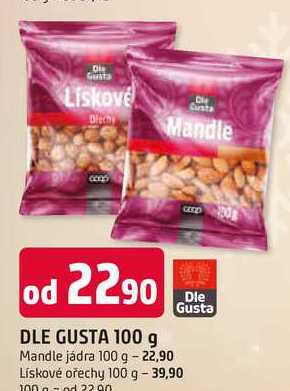 DLE GUSTA 100 g Mandle jádra 100 g 