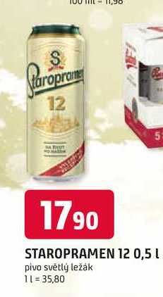 STAROPRAMEN 12 0,5l v akci