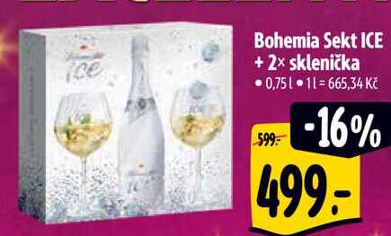 Bohemia Sekt ICE +2× sklenička, 0,75 l