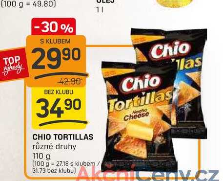 CHIO TORTILLAS různé druhy 110 g