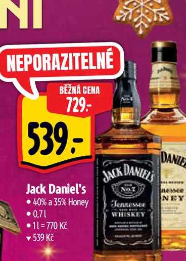  Jack Daniel's • 40% a 35% Honey 0,7 l