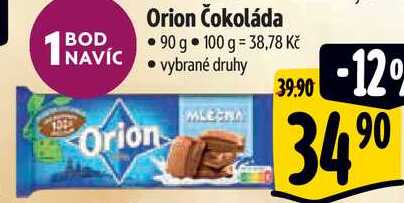 Orion Čokoláda, 90 g