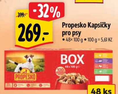 Propesko Kapsičky pro psy, 48x 100 g 