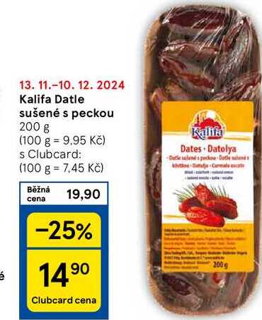 Kalifa Datle sušené s peckou, 200 g 