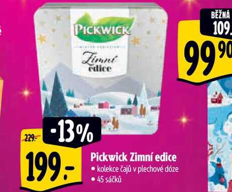   Pickwick Zimní edice • kolekce čajů v plechové dóze • 45 sáčků 