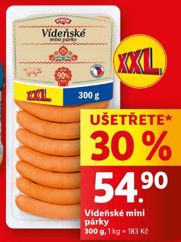 Vídeňské mini párky, 300 g