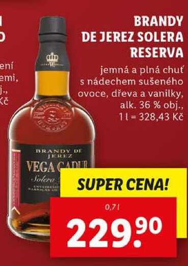 BRANDY DE JEREZ SOLERA RESERVA, 0,7 l