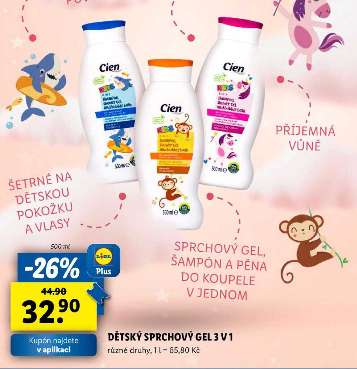 DĚTSKÝ SPRCHOVÝ GEL 3 V 1, 500 ml