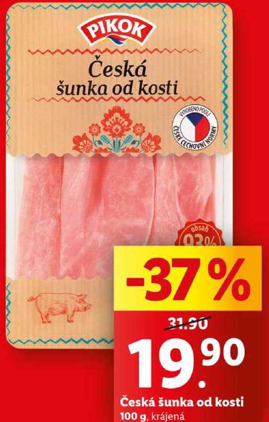 Česká šunka od kosti, 100 g