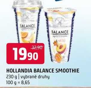 Hollandia balance smoothie 230g vybrané druhy v akci