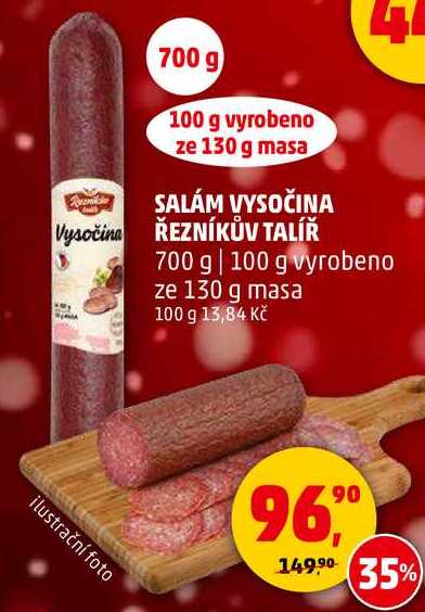 SALÁM VYSOČINA ŘEZNÍKŮV TALÍŘ, 700 g 