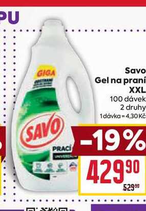 Savo Gel na praní XXL 100 dávek