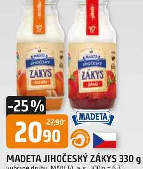 MADETA JIHOČESKÝ ZÁKYS 330 g   v akci