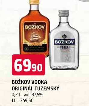 Božkov Vodka originál tuzemský 0,2l v akci