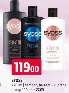 Syoss 440 ml šampon, balzám vybrané druhy