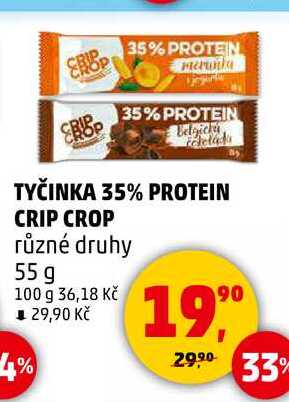 TYČINKA 35% PROTEIN CRIP CROP různé druhy, 55 g v akci