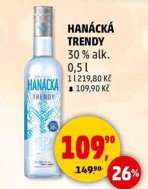 HANÁCKÁ TRENDY 30% alk., 0,5 l