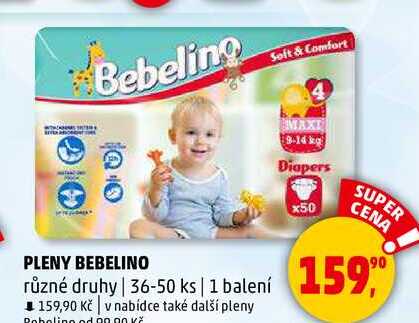 PLENY BEBELINO různé druhy, 36-50 ks