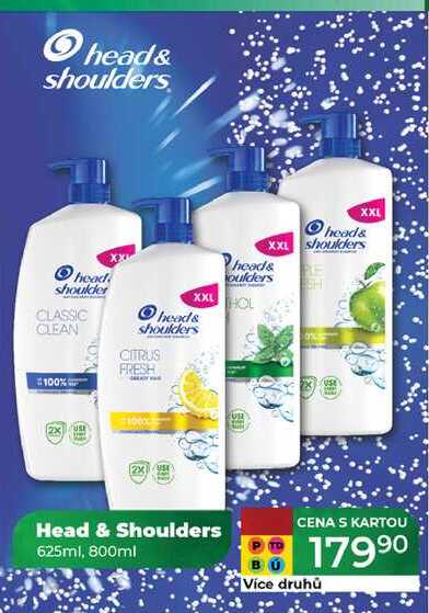 Head & Shoulders 625ml, 800ml 