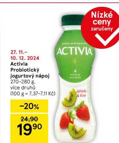 Activia Probiotický jogurtový nápoj, 270-280 g