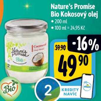 Nature's Promise Bio Kokosový olej, 200 ml 