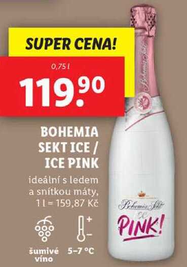 BOHEMIA SEKT ICE/ICE PINK, 0,75 l