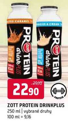 Zott protein drinkplus 250 ml vybrané druhy