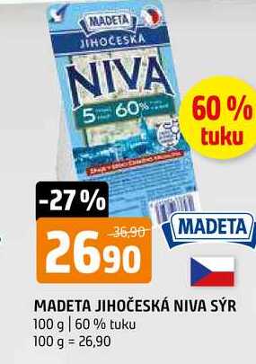 Madeta Jihočeská Niva sýr 100g