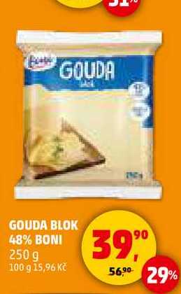 GOUDA BLOK 48% BONI, 250 g 