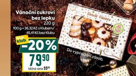 Vánoční cukroví bez lepku 220 g