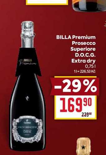 BILLA Premium Prosecco Superiore D.O.C.G. Extra dry 0,75l