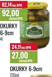 OKURKY 6-9cm 720ml, 4l