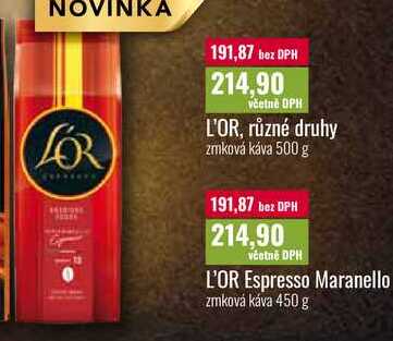 L'OR Espresso Maranello zmková káva 450 g 