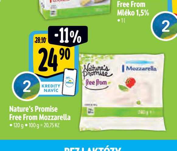   Nature's Promise free from  Mozzarella 120 g