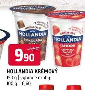 Hollandia Krémový vybrané druhy 150g