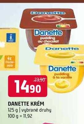 Danette krém 125 g vybrané druhy 